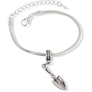 Gardening Garden Trowel Snake Chain Charm Bracelet